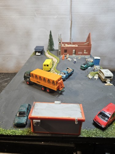 Diorama neubau siedlung - h0, neubau-siedlung